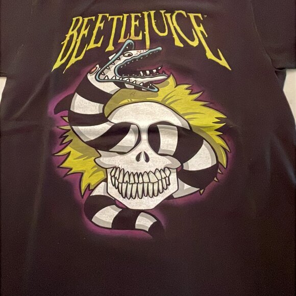 Beetlejuice T-Shirt Black Graphic Sandworm - Adult Size S - Picture 4 of 9